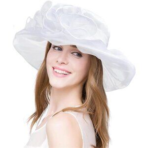 Kentucky Derby Hat for Women, White